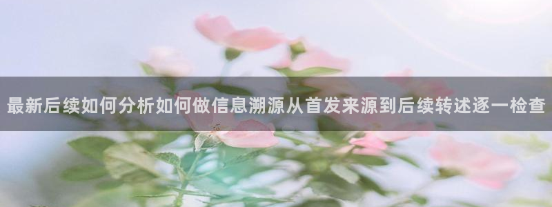 黑料网络话题：最新后续如何分析如何做信息溯源从首发来源到后续转述逐一检查