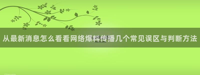 黑料最新热点:从最新消息怎么看看网络爆料传播几个常见误区与判断方法